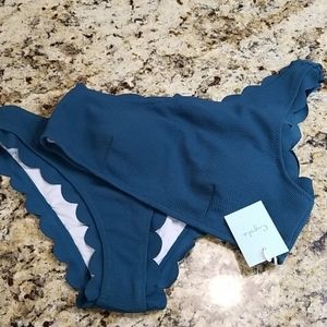 Cupshe Teal one-shoulder bikini